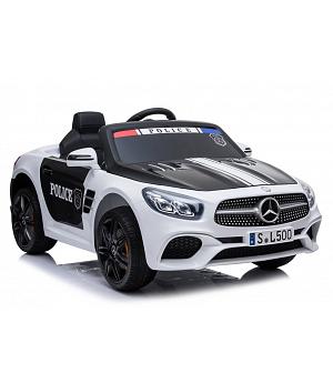 Coche a batería Mercedes de policía SL500 12v, Blanco, Mando 2.4Ghz - LE4792